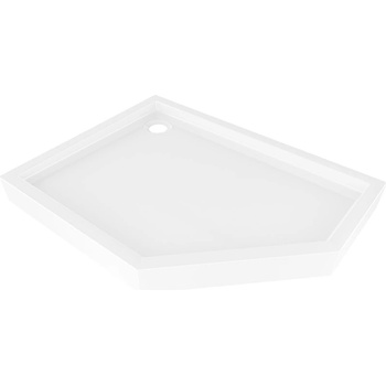 Mexen Flow+ петостенен поддушник ляв 100 x 90 см, бял гланц - 46P109010LH (46P109010LH)