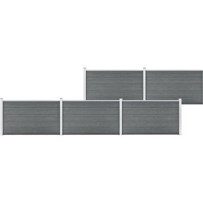 zahrada-XL Zahradní plot WPC 872 x 106 cm šedý