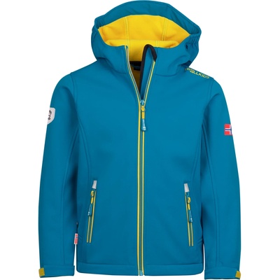 TROLLKIDS Детско софтшел яке Trollkids Kid's Trollfjord Jacket Softshell jacket - Atlantic Blue / Ginger - размер 110 (EU) (703-2088-1913)