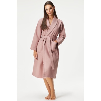 Astratex Памучен гофриран халат Afra дълъг (WwaffleEG_zup)