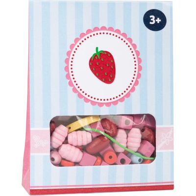 small foot Drevené korálky Candy 1ks červená
