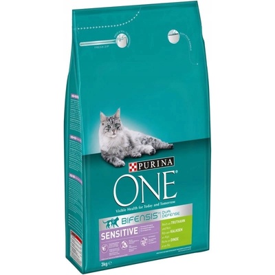 Purina One Bifensis Sensitive suché krmivo pro kočky s krůtou 9,75 kg