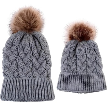 HARAHU Шапки Мама и дете - Сива kp21554 (21554)