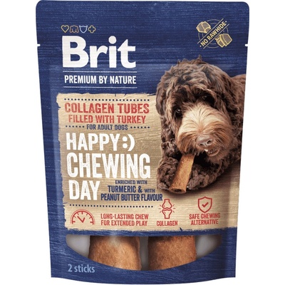 Brit Premium by Nature Collagen Chews Tubes filled with Turkey 15 cmx20mm 2 ks