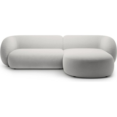 Micadoni Светлосив кадифен ъглов диван (десен ъгъл) Kate - Micadoni (MIC_RC_44_F1_KATE6)