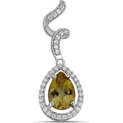 Nefertitis Přívěsek stříbrný s broušeným citrínem a zirkony 029497 CT NF55759