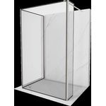 Mexen Kioto параван за душ Walk-in 130 x 70 x 30 см, черна рамка, матиран никел - 800-130-070-221-97-70-030 (800-130-070-221-97-70-030)
