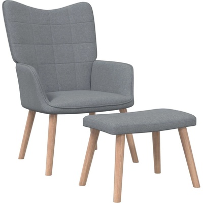 vidaXL relaxační se stoličkou textil 327938 světle šedá