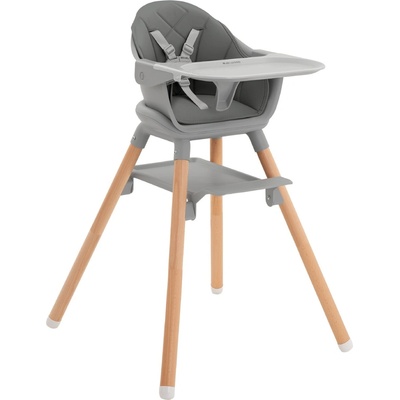 KikkaBoo Стол за хранене 2 в 1 KikkaBoo - Woody, Grey (31004010173)