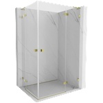 Mexen Lunar L Душ кабина двоен отваряем десен 115 x 85 см, прозрачна, златна - 834L-115P-085L-50-00 (834L-115P-085L-50-00)