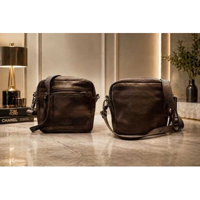 Max Original Leather Pánska kožená taška passport bag small brown