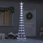 vidaXL LED Коледна Елха Хладно бяло 250 cm Метал (42018776)