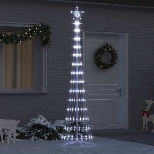 vidaXL LED Коледна Елха Хладно бяло 250 cm Метал (42018776)