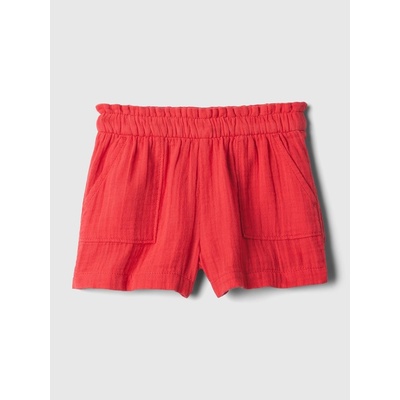 GAP 854817-06 Dětské mušelínové kraťasy Červená