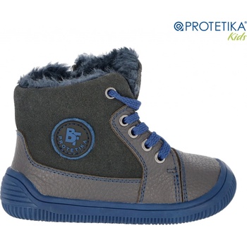 Protetika zimné Barefootové topánky AMIS grey zateplené kožušinkou