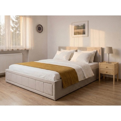 AMI Nábytek | Čalouněná postel s úložným prostorem 120×200 cm Rema Velvet – šedá