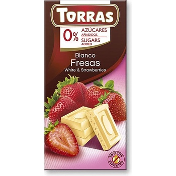 Torras Bílá s jahodami 75 g