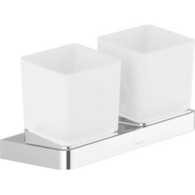 Ravak 10° držák s dvěma pohárky TD 220.00 sklo/chrom – Zboží Dáma