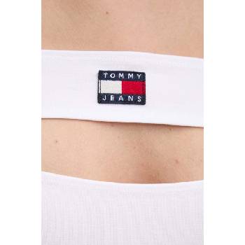 Tommy Hilfiger Рокля Tommy Jeans в бяло къса с кройка по тялото DW0DW18461 (DW0DW18461)