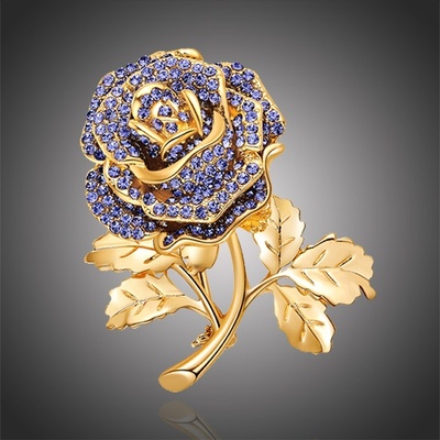 Éternelle Brož se zirkony Celeste růže B2128/AL Fialová