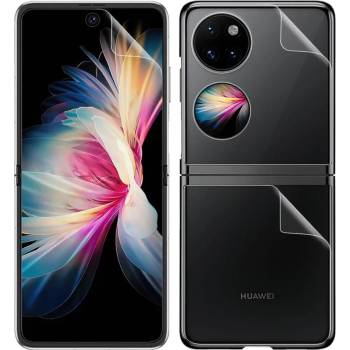 IMAK Комплект Протектори за HUAWEI P50 Pocket, iMAK Soft Folio Glass, Прозрачен (6957476833424)