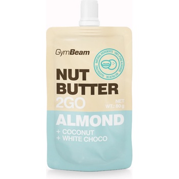 GymBeam Nut Butter 2GO Бадемово масло с кокос и бял шоколад 80 g