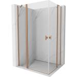 Mexen Mist Duo отваряща се душ кабина 110 x 85 см, прозрачна, матирано медно - 8A4-110-085-65-00 (8A4-110-085-65-00)