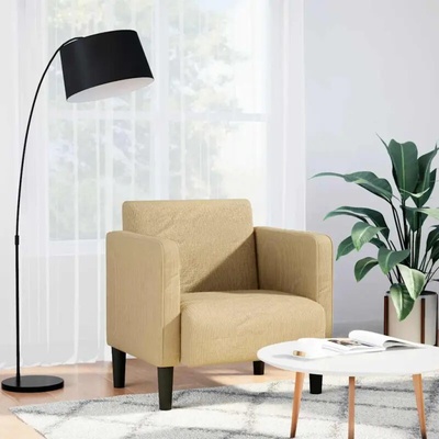 vidaXL 4100519 Rozkládací s područkami šedozelená 54cm manšestr