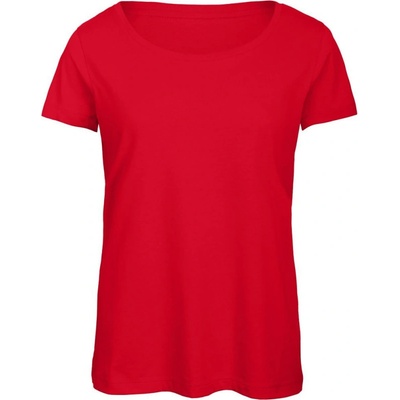 B&C Tričko Triblend dámské krátký rukáv COT 01TW5600400 Červená