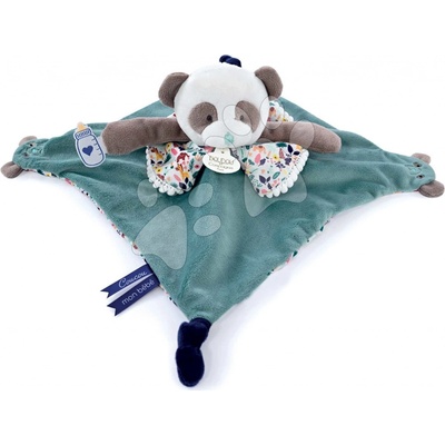 Doudou et Compagnie plyšová panda na maznanie a bábkové divadlo Panda modrá 30 cm DC4056