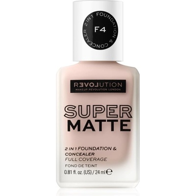 Revolution Relove Super Matte Foundation dlouhotrvající matující make-up F4 24 ml