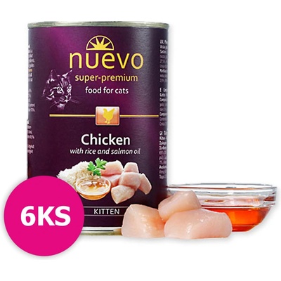 NUEVO CAT Kitten Kuracie 6 x 400 g
