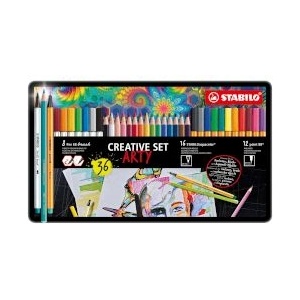 STABILO Маркери и цветни моливи Arty Box 36 броя