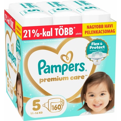 Pampers Premium Care Месечен пакет пелени 11-16кг Джуниър 5 (160 бр) (80883550)