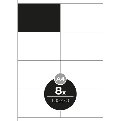 Altryal Etikety Top Stick bílé A4 105 x 70 mm 8 etiket 100 ks