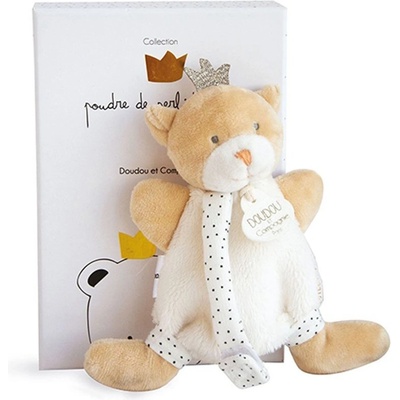 Doudou Hračka s úchytem na dudlík medvídek král 15 cm