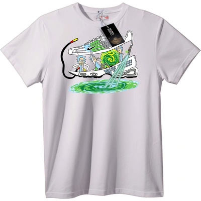 NOONEBRAND Тениска Rick and Morty Портал - 4XL, White