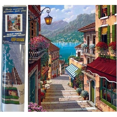 Norimpex diamantový obrázek- Ulička k jezeru 30 x 40 cm – Hledejceny.cz