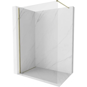 Mexen Kioto-X Душ преграда Walk-in 60 x 200 cm, прозрачна 10 mm, златиста - 800-060-101-50-00-X (800-060-101-50-00-X)