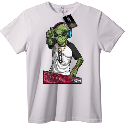 NOONEBRAND Тениска с Алиен DJ - XXS, Black
