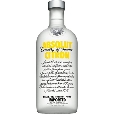 Absolut Citron 40% 0,7 l (čistá fľaša)