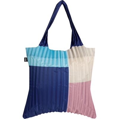 Чанта тип торба loqi плисирана синьо-розова (pl.cl)