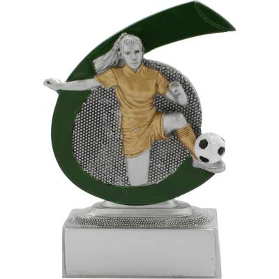 Figurka plaketa fotbalistka s míčem 10 cm