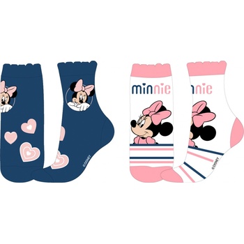 Minnie Mouse licencie Dievčenské ponožky tmavo modrá biela