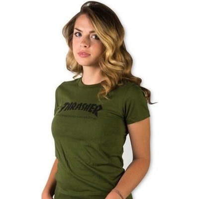 Thrasher Mag Logo Olive green