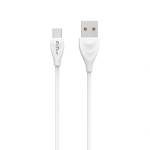 DeTech Кабел за данни DeTech DE-24C, Type-C, 1.0m, Бял (DE-14128)