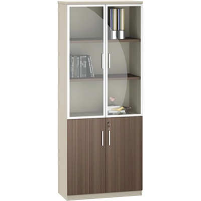RFG Шкаф Lisabon RFG, 800 х 400 х 2000 mm, със стъклени врати, дъб и сиво