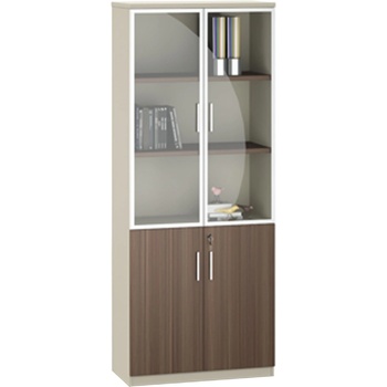 RFG Шкаф Lisabon RFG, 800 х 400 х 2000 mm, със стъклени врати, дъб и сиво