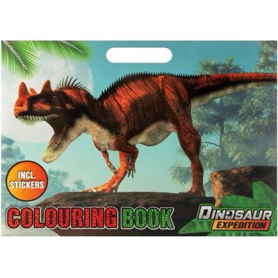 Moxy Книжка за оцветяване Динозаври, със стикери, 26 х 35.5 (5525100194)