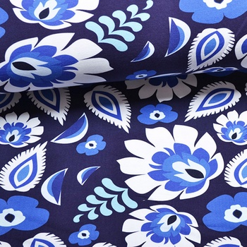 Satén modrotlač
